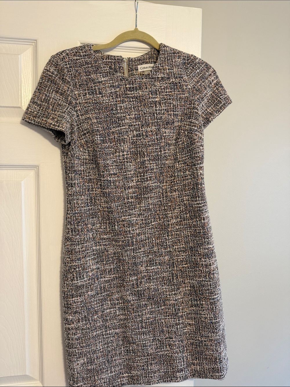 Calvin Klein Multi-Tone Tweed Sheath Dress